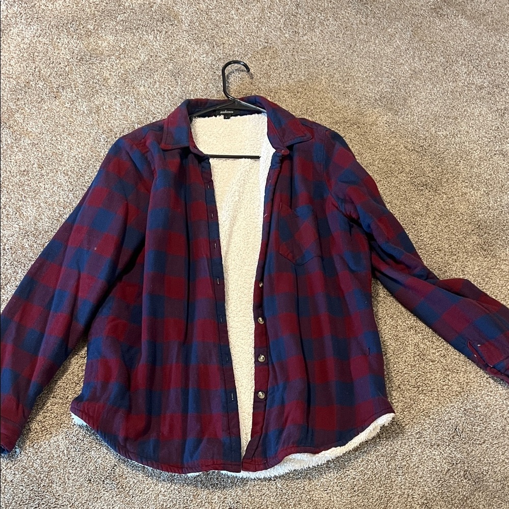Ambiance Red and Blue Plaid Sweater